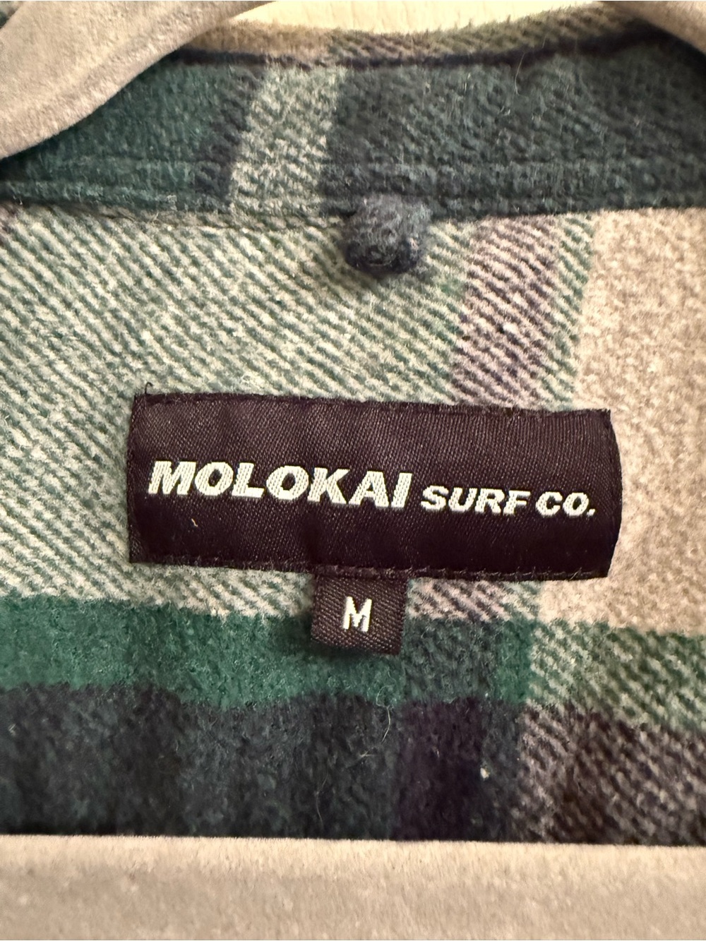 MoloKai Supply Co. Green & Navy Plaid Button-Up Shirt Jacket - Picture 3 of 6